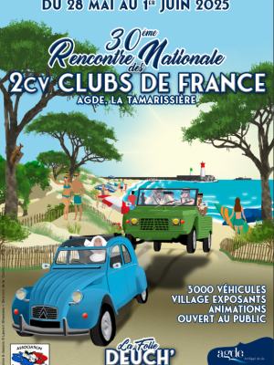 Formulaire de candidatures bénévoles pour la 30ème Rencontre Nationale des 2cv Clubs de France en 2025