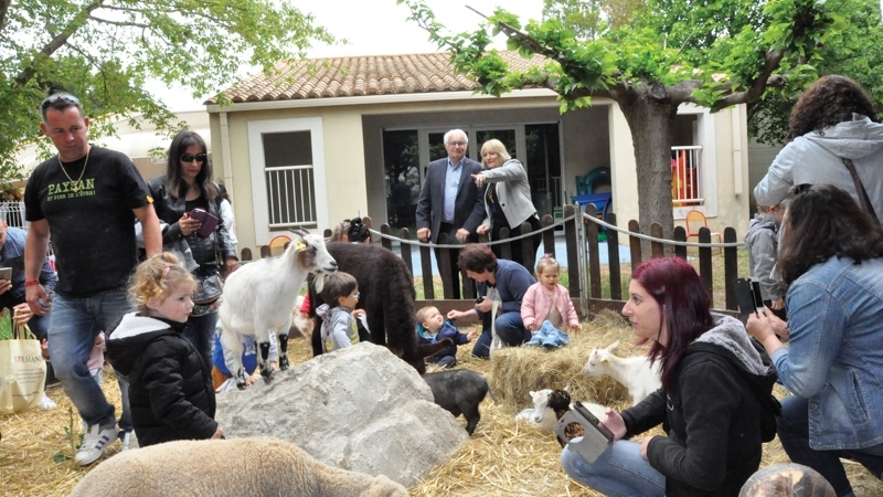 Une mini ferme s’est installée à la crèche Louise Michel !